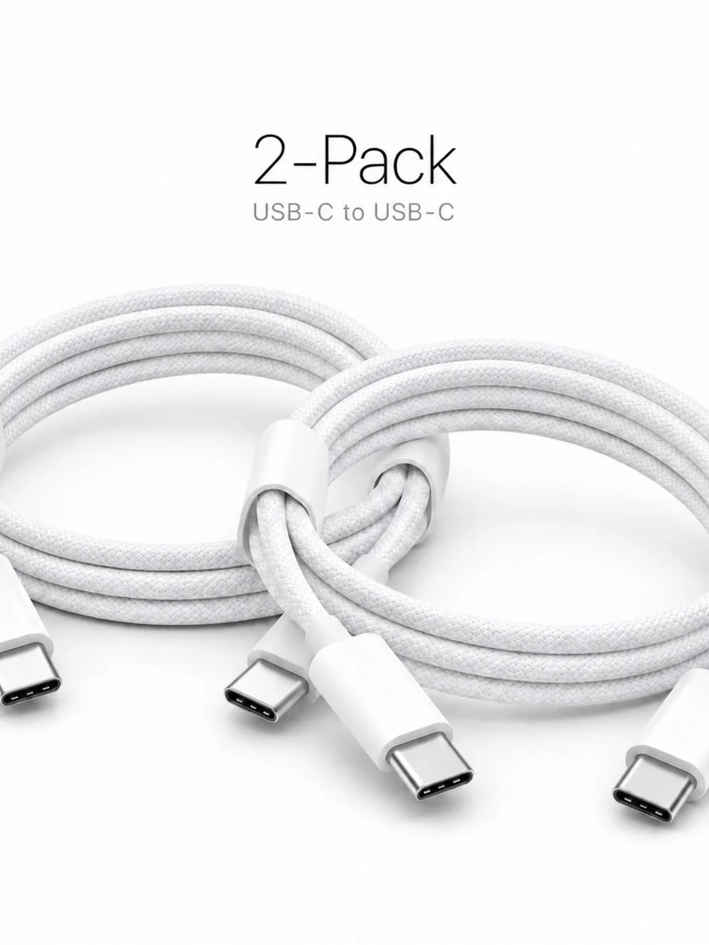 2-Pack USB-C to USB-C 60W Fast Charging Cables
